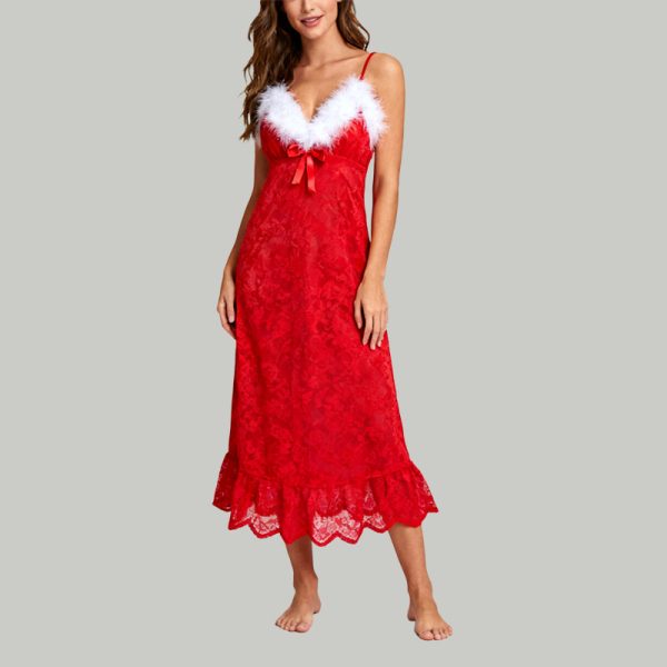 red-lace-trim-nightgown-with-bow-v-neck-long-sleep-dress-for-women