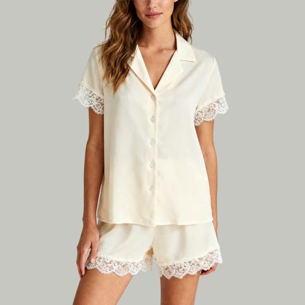 womens-cream-lace-trim-pajama-set-elegant-short-sleeve-sleepwear