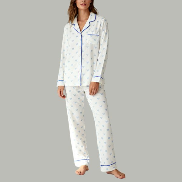 blue-heart-pajama-set-button-down-top-with-contrast-trim-sleepwear
