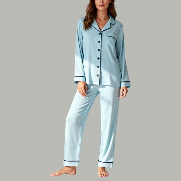 light-blue-classic-pajama-set-button-front-comfort-sleepwear